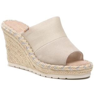 TOMS Monica Shimmer Canvas Wedge Mules